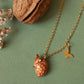Sleeping Fawn necklace in a walnut box