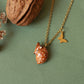 Sleeping Fawn necklace in a walnut box