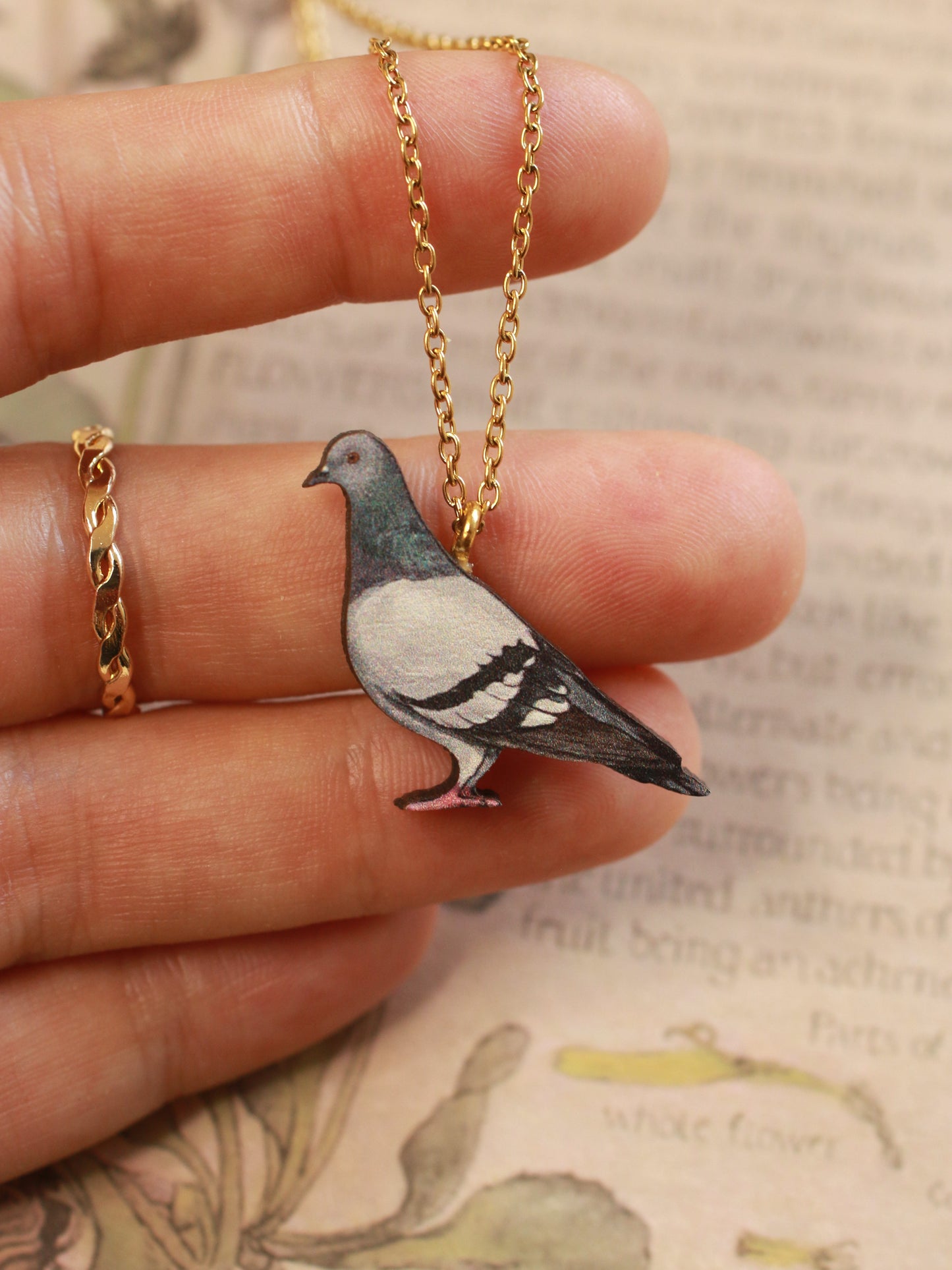 Pigeon necklace