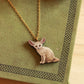 Fennec fox necklace - desert fox pendant