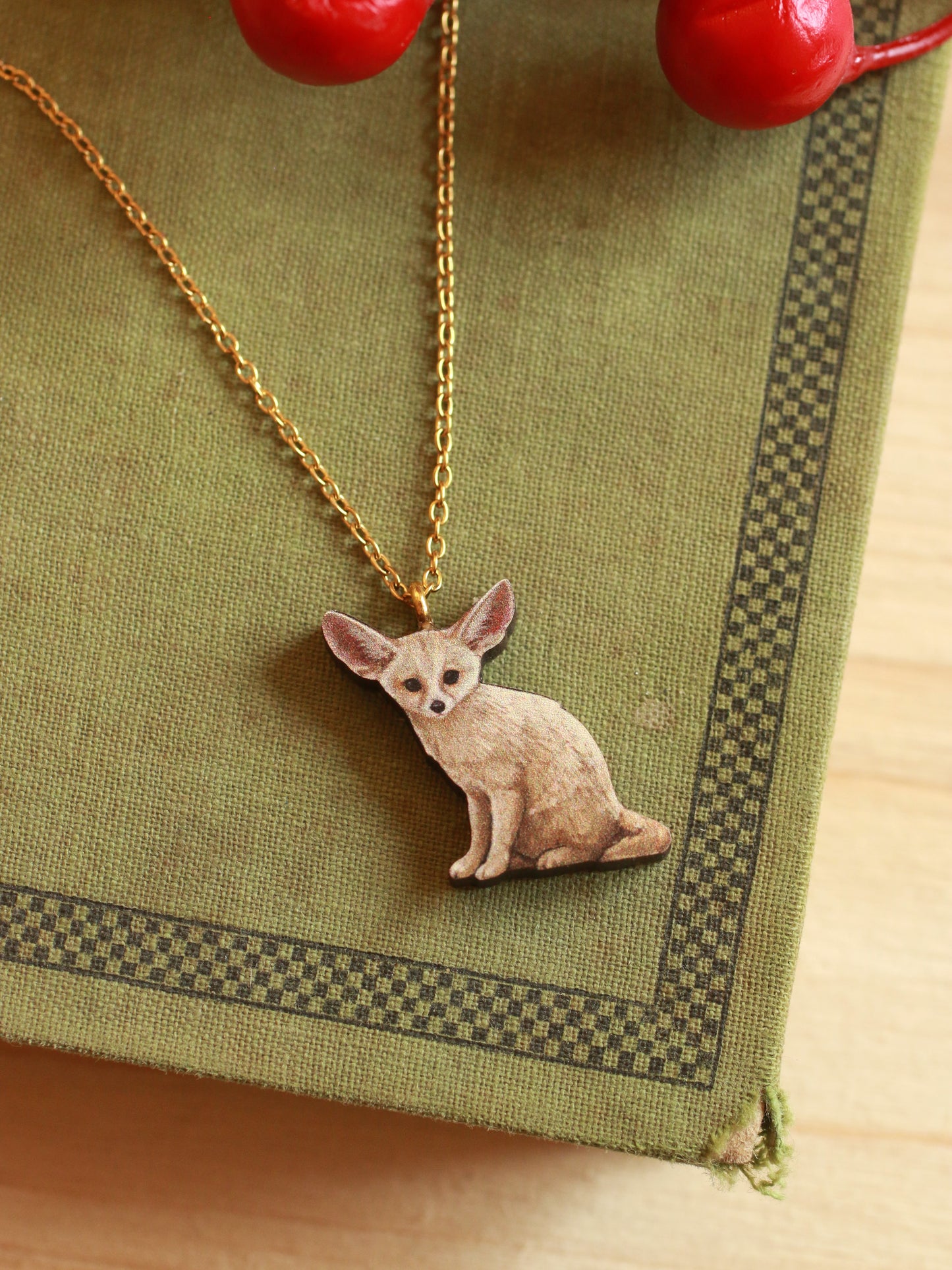 Fennec fox necklace - desert fox pendant