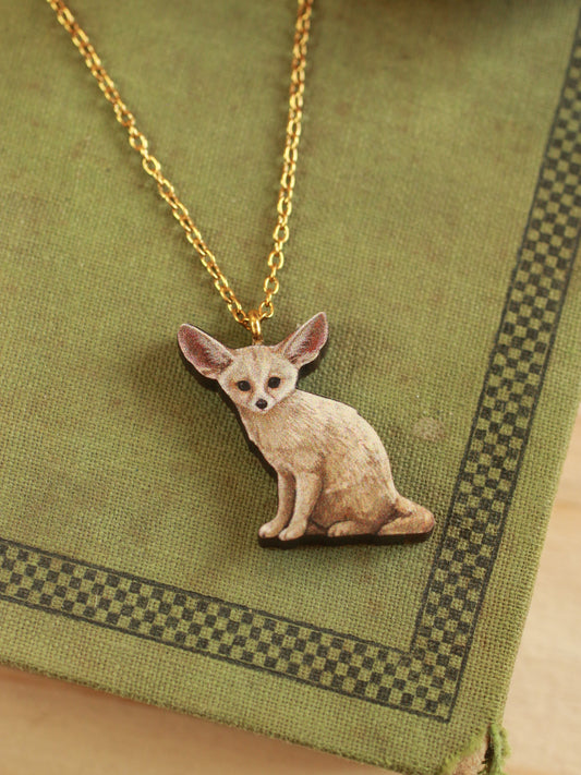 Fennec fox necklace - desert fox pendant