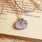 Gray Rabbit necklace - gray bunny pendant