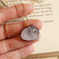 Gray Rabbit necklace - gray bunny pendant