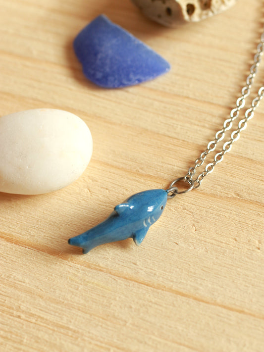 Ceramic shark necklace