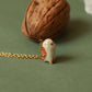 Barn owl necklace in a nutshell box