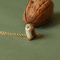 Barn owl necklace in a nutshell box