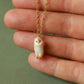 Barn owl necklace in a nutshell box