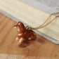 Brown Dachshund necklace