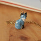 Starry wolf necklace