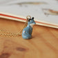 Starry wolf necklace