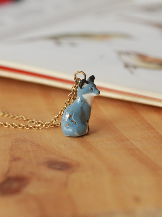 Starry wolf necklace