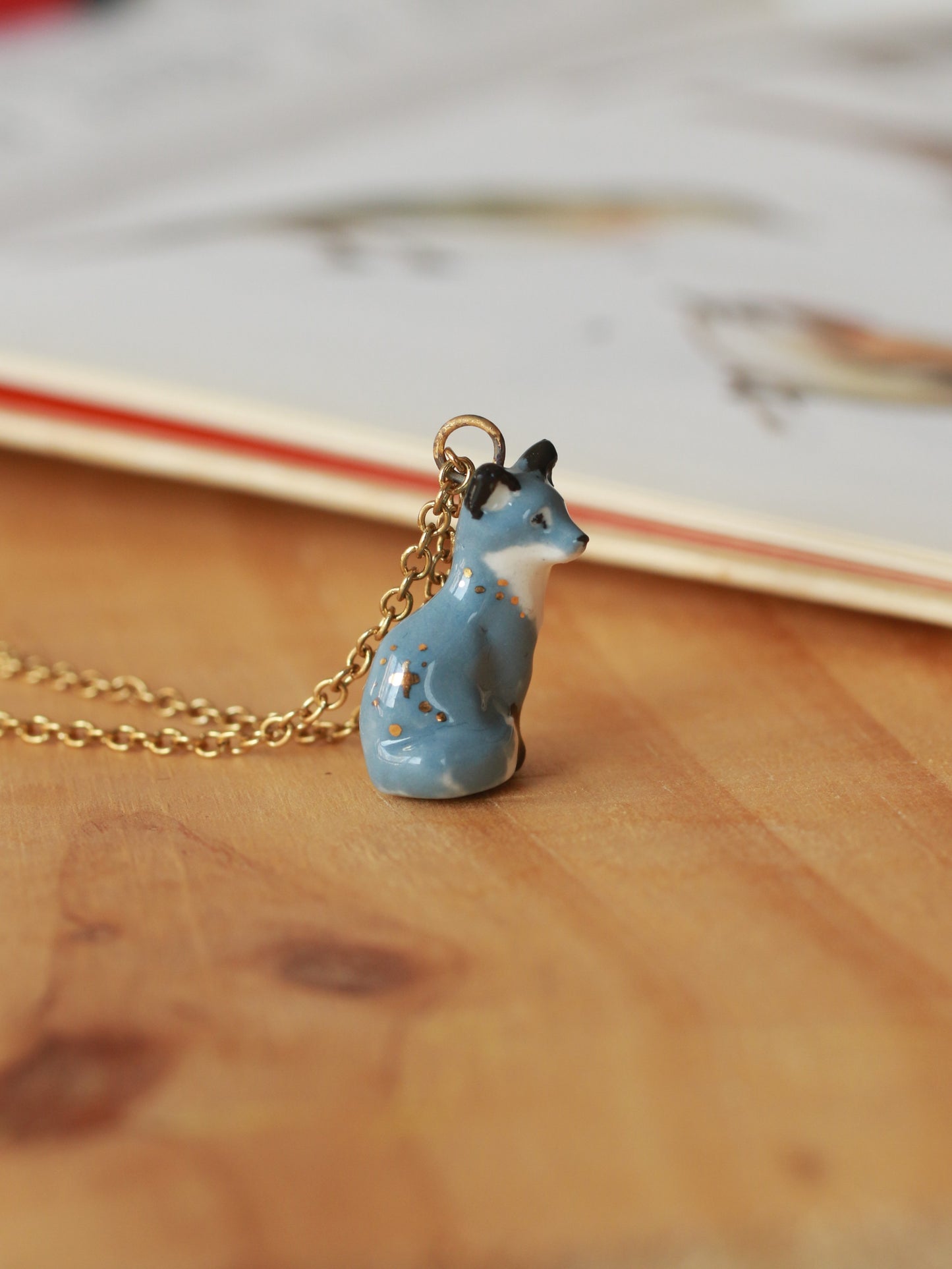 Starry wolf necklace