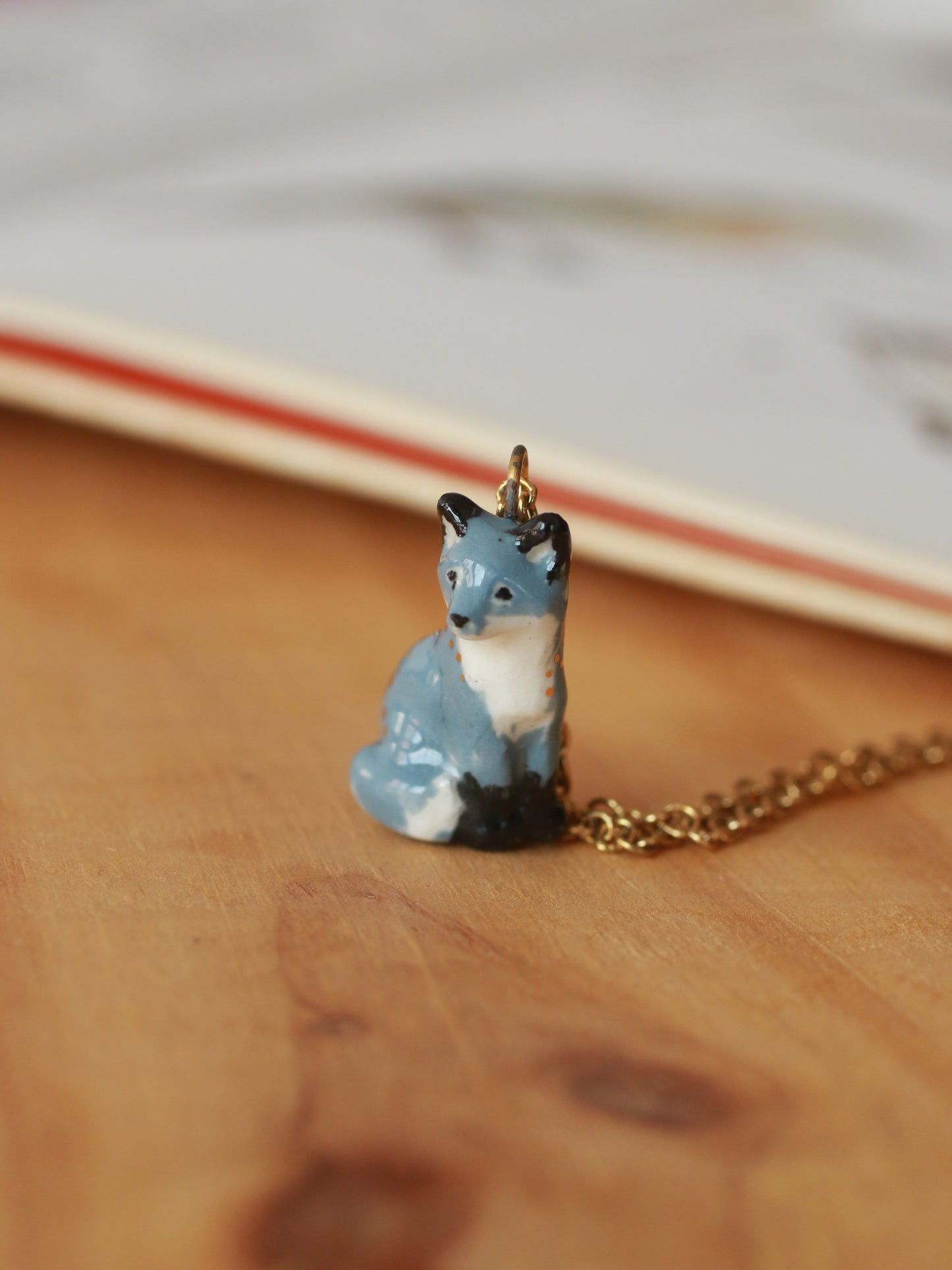Starry wolf necklace