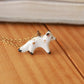 Starry arctic fox necklace
