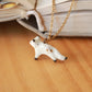 Starry arctic fox necklace