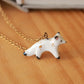 Starry arctic fox necklace