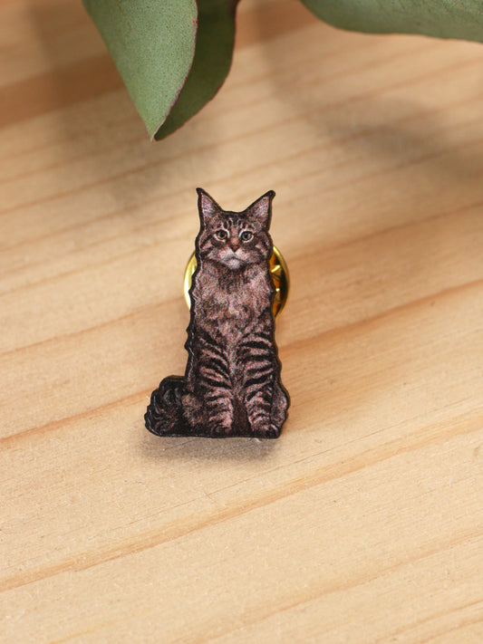 Maine coon cat pin