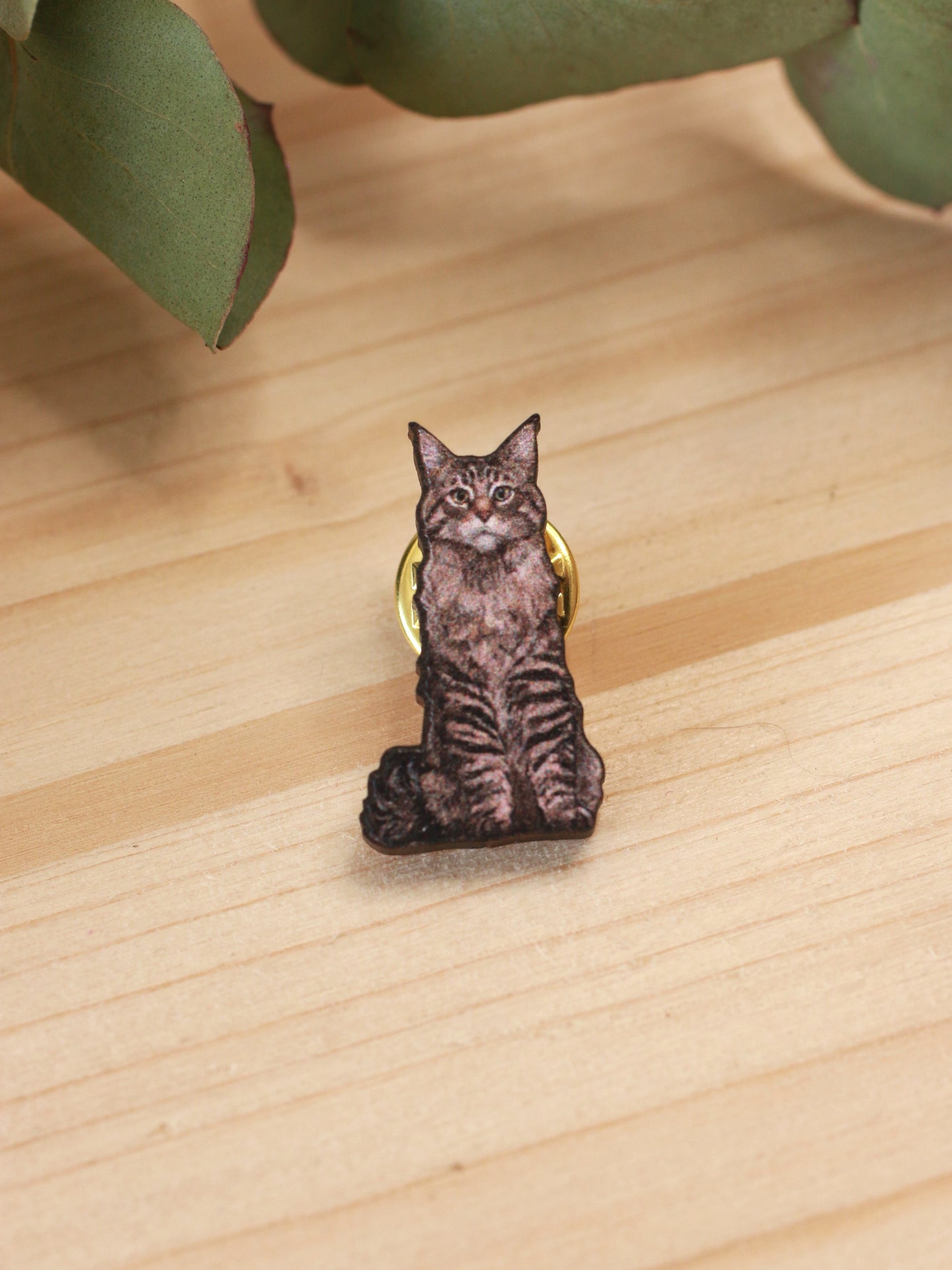 Maine coon cat pin