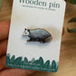 Opossum pin - Wooden opossum brooch