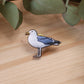 Seagull pin - wooden Seagull brooch