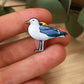 Seagull pin - wooden Seagull brooch