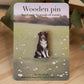 Australian shepherd pin - wooden dog brooch