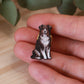 Australian shepherd pin - wooden dog brooch