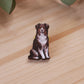 Australian shepherd pin - wooden dog brooch