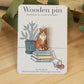 Orange tabby cat pin