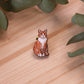 Orange tabby cat pin