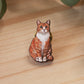 Orange tabby cat pin