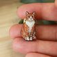 Orange tabby cat pin