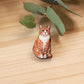 Orange tabby cat pin