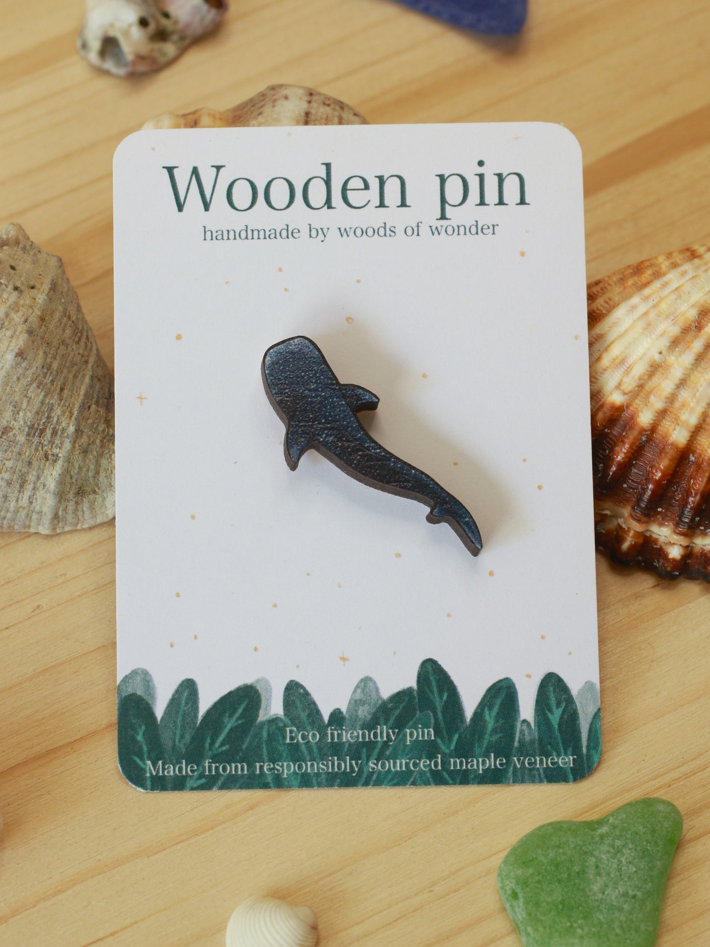 Whale shark pin