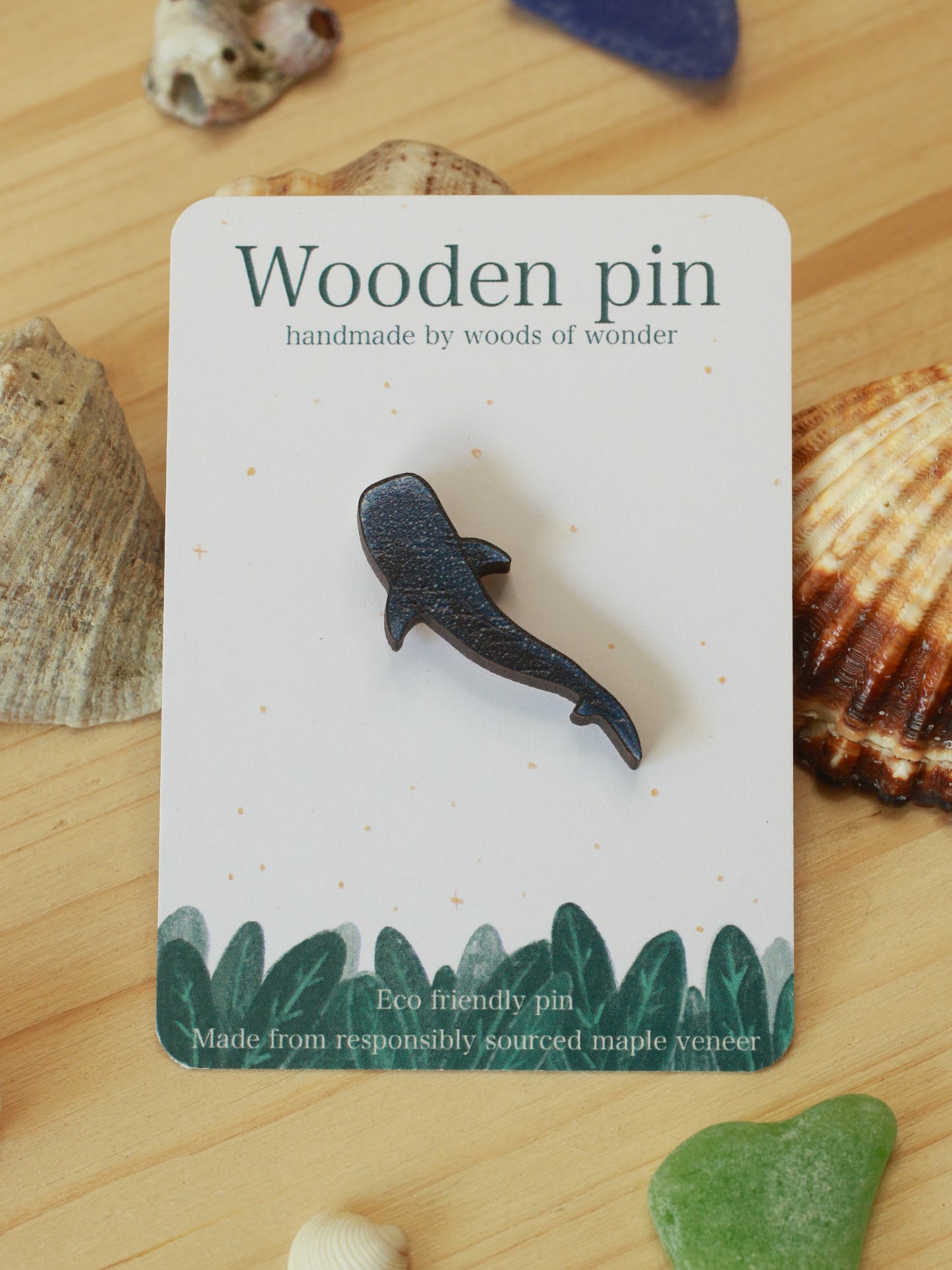 Whale shark pin