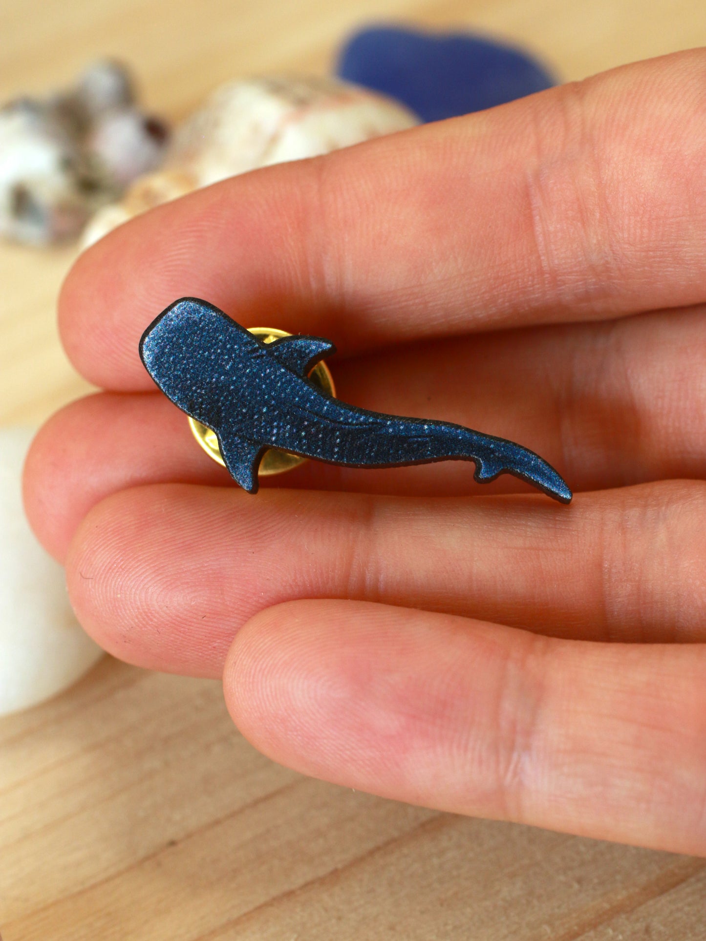 Whale shark pin