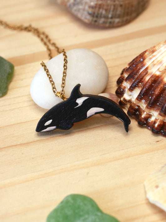 Orca necklace - killer whale pendant