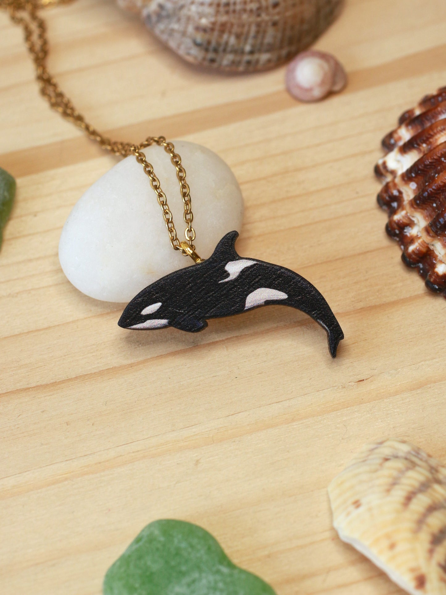 Orca necklace - killer whale pendant