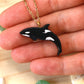 Orca necklace - killer whale pendant