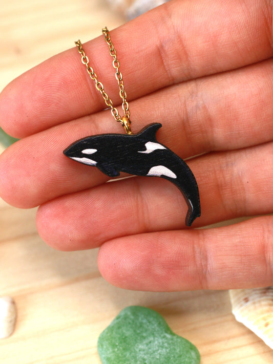 Orca necklace - killer whale pendant