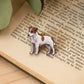 Jack russell terrier pin - wooden dog brooch