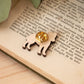 Jack russell terrier pin - wooden dog brooch