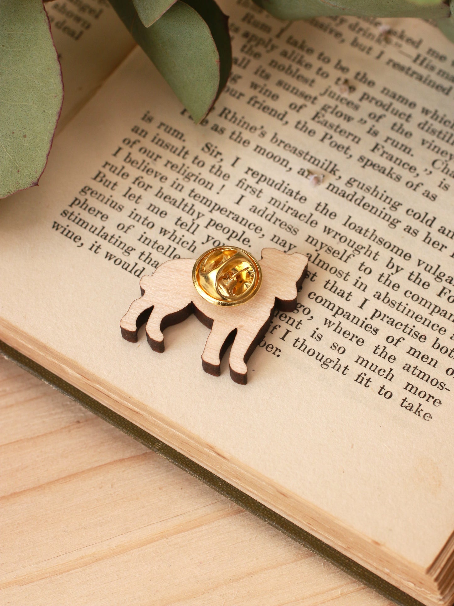 Jack russell terrier pin - wooden dog brooch