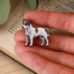 Jack russell terrier pin - wooden dog brooch