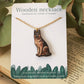 German shepherd necklace - wooden dog pendant