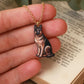 German shepherd necklace - wooden dog pendant