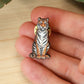 Tiger pin - wooden tiger brooch