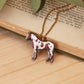 Pinto horse necklace - paint horse pendant