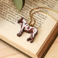 Pinto horse necklace - paint horse pendant